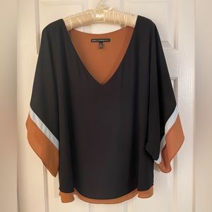 Women’s WHBM Kimono top. Black/brown/white. XL. EUC